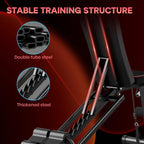 Gymnastikbank mit besonders stabiler Trainingskonstruktion, gekennzeichnet durch doppelte Stahlrohre und verstärkte Stahlkomponenten.