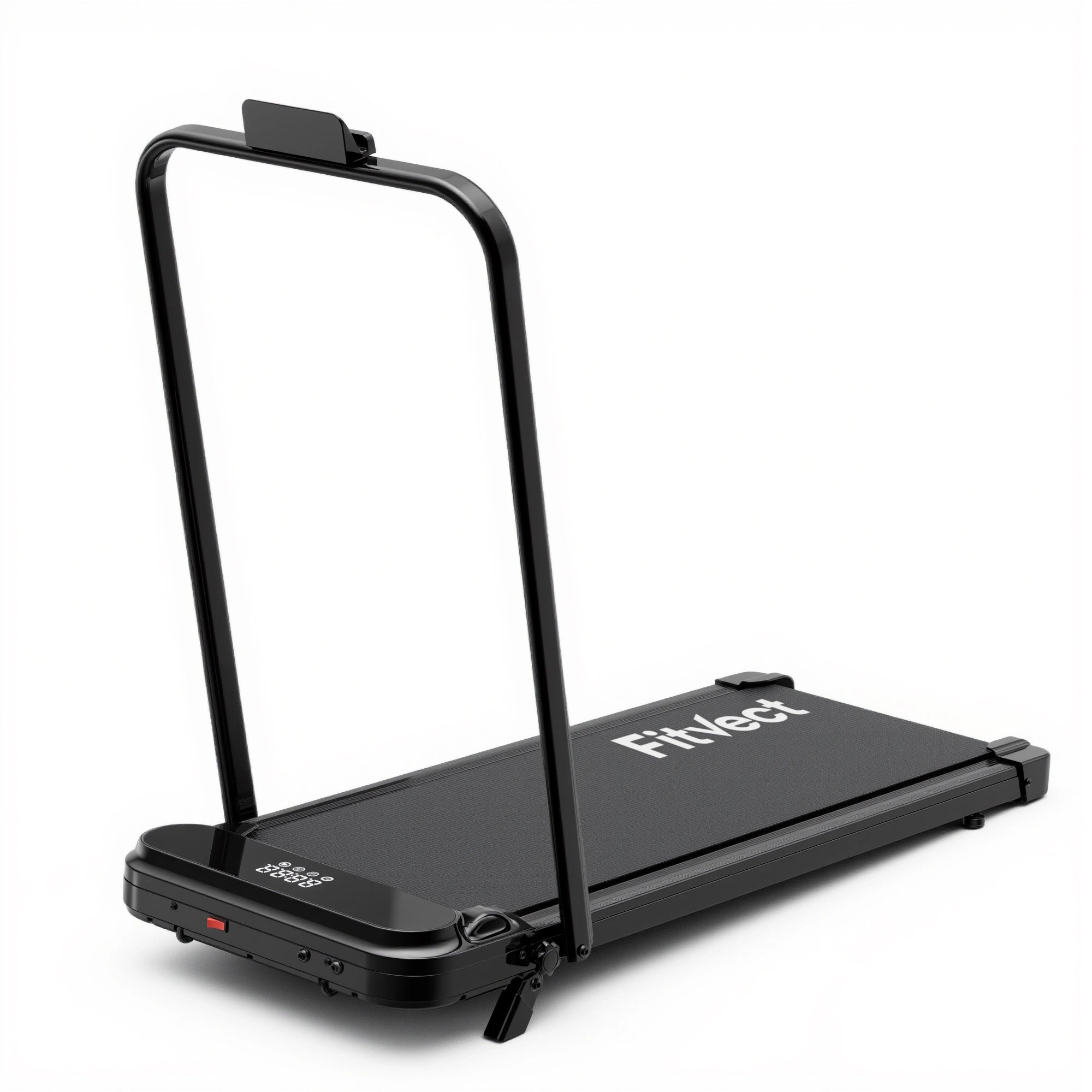 Fitvect C1F treadmill, walking pad with handrail 