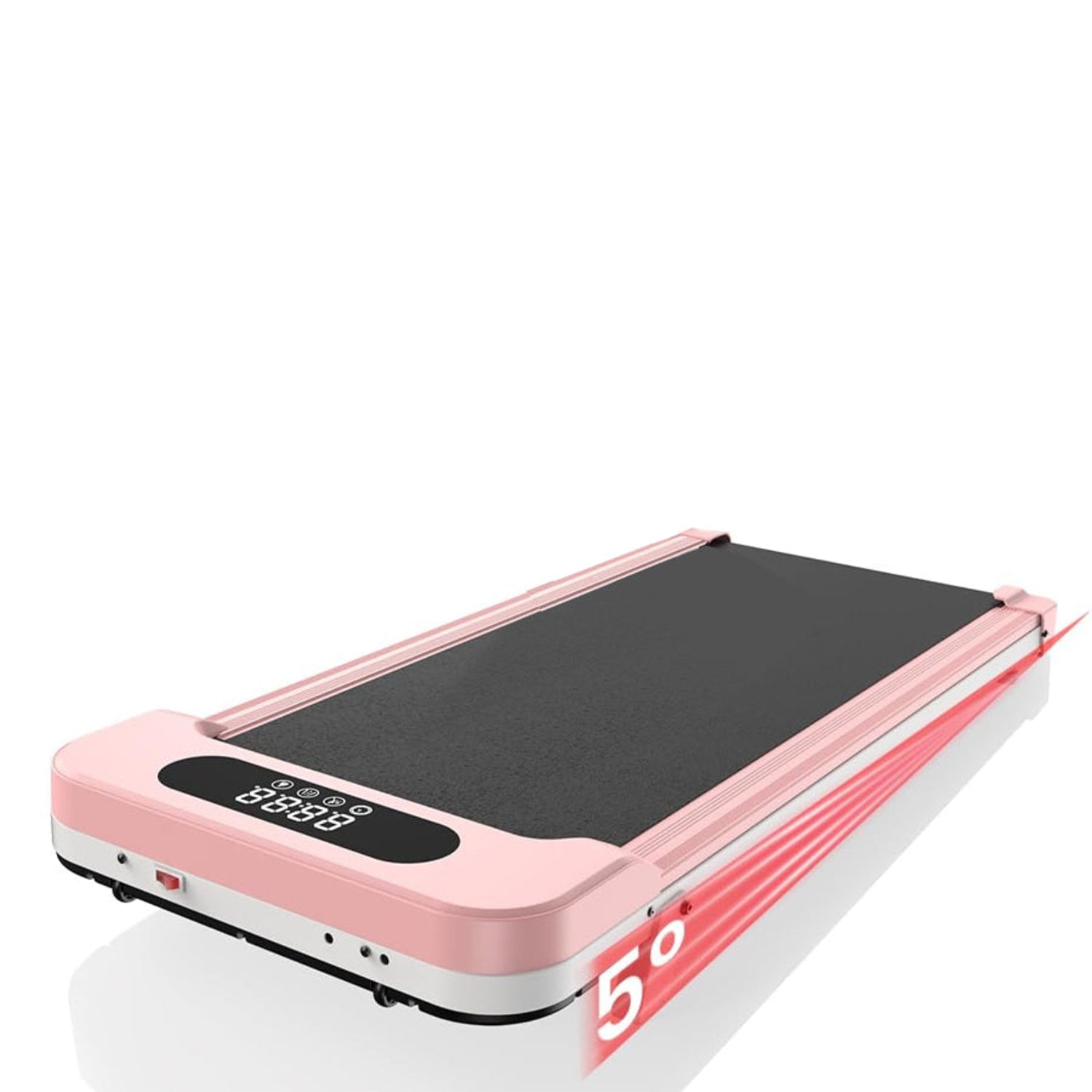 Rosa-weiße Schlankheitsmaschine mit Digitalanzeige auf weißem Hintergrund