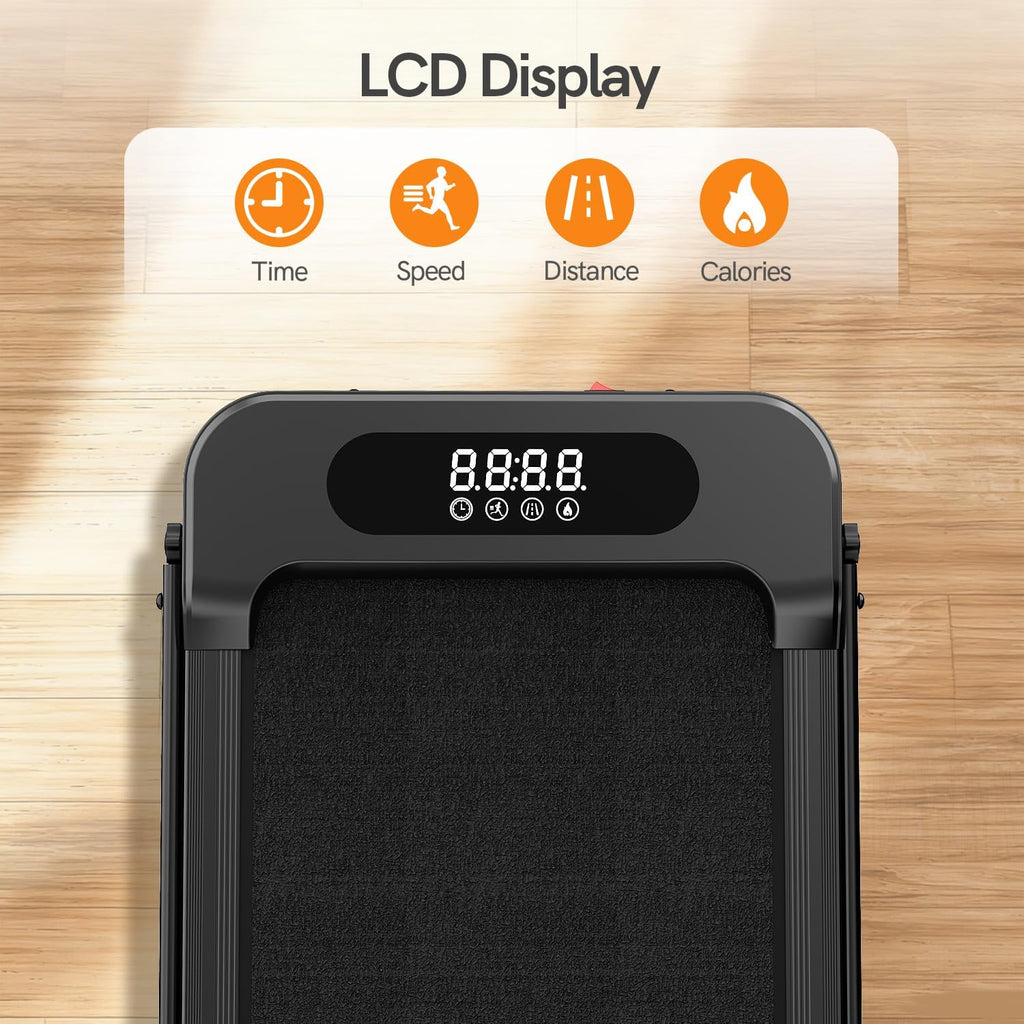 Ein Fitvect-Laufband mit LCD-Display auf dem Boden